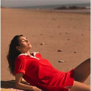 Trovata Birds of Paradis Althea Terry Cloth Dress